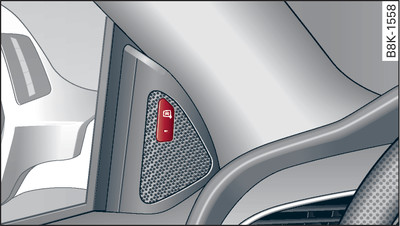 Puerta del conductor: Tecla del side assist